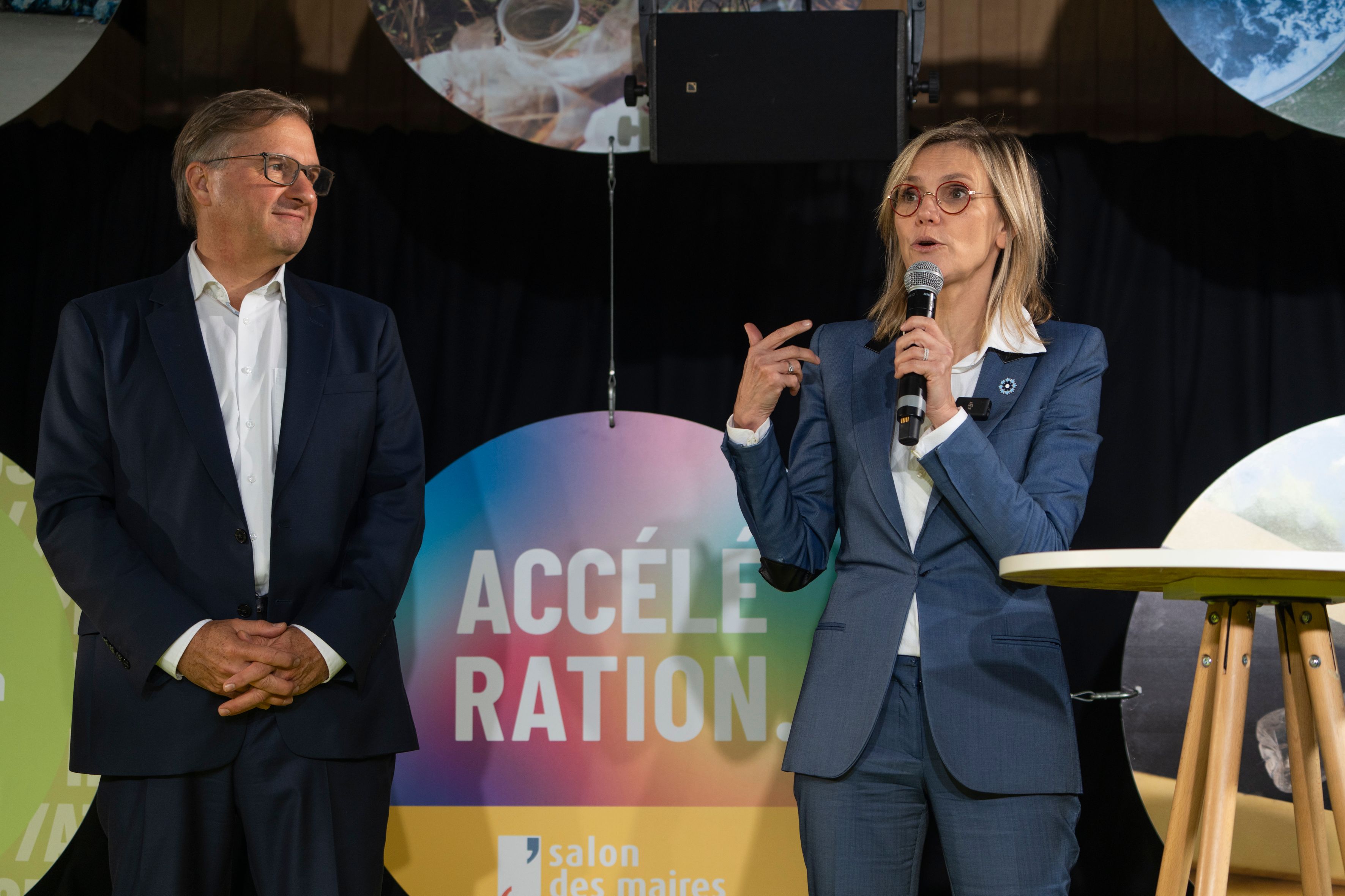 Sylvain Waserman, Président de l'ADEME et Agnès Pannier-Runacher, Ministre de la Transition écologique, de l'Énergie, du Climat et de la Prévention des risques