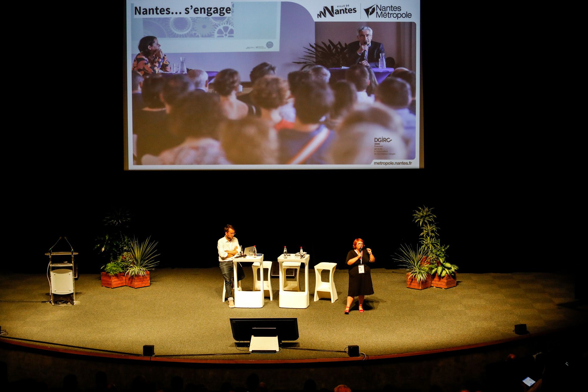 Photo de Elise Ménager-Durand, Chargée de mission Récit territorial à Nantes Métropole, a elle souligné l'importance du récit territorial dans l'adhésion et la compréhension des orientations écologiques.